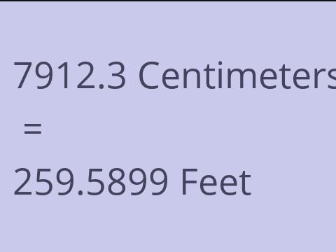 7912.3 CM TO FEET
