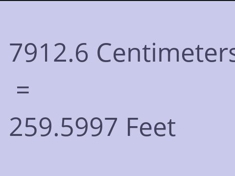 7912.6 CM TO FEET