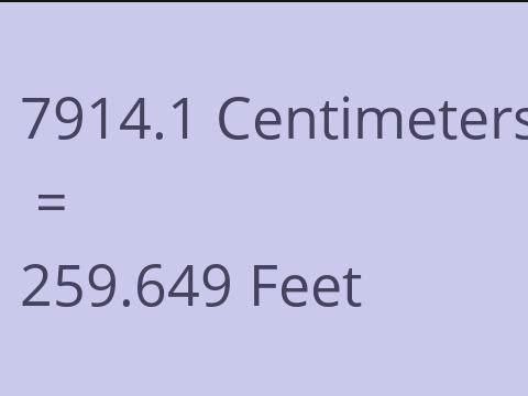 7914.1 CM TO FEET