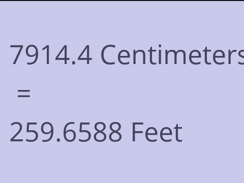 7914.4 CM TO FEET