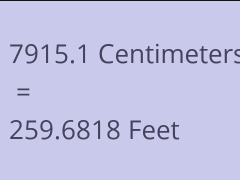 7915.1 CM TO FEET
