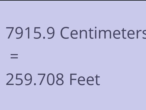 7915.9 CM TO FEET