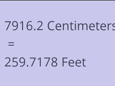 7916.2 CM TO FEET