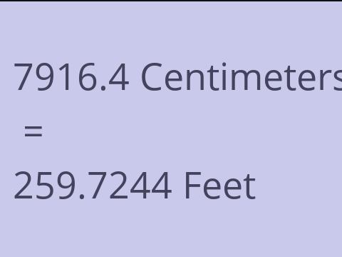 7916.4 CM TO FEET