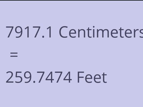 7917.1 CM TO FEET