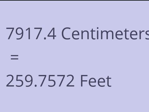 7917.4 CM TO FEET