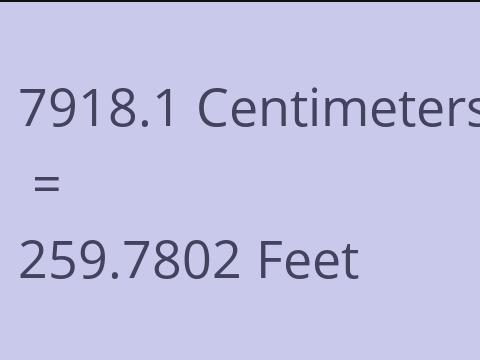 7918.1 CM TO FEET