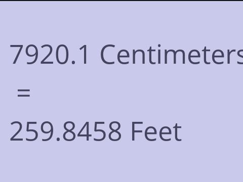 7920.1 CM TO FEET