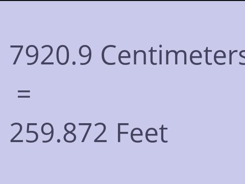 7920.9 CM TO FEET
