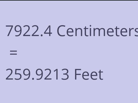 7922.4 CM TO FEET