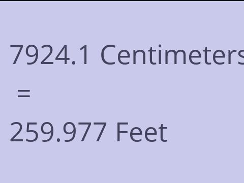 7924.1 CM TO FEET