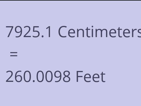 7925.1 CM TO FEET