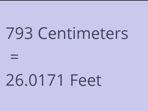 793 CM TO FEET