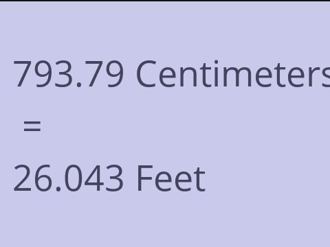 793.79 CM TO FEET