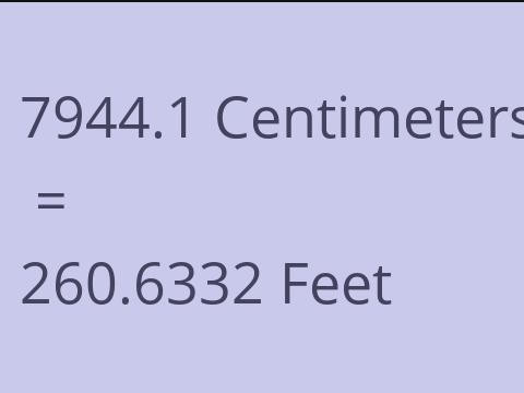 7944.1 CM TO FEET