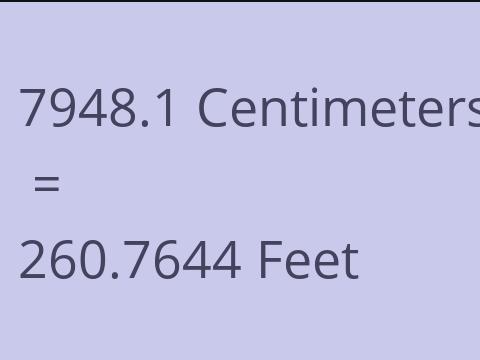 7948.1 CM TO FEET