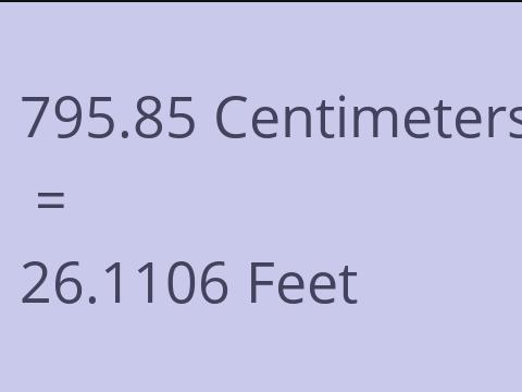 795.85 CM TO FEET