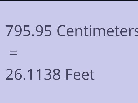 795.95 CM TO FEET