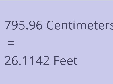 795.96 CM TO FEET