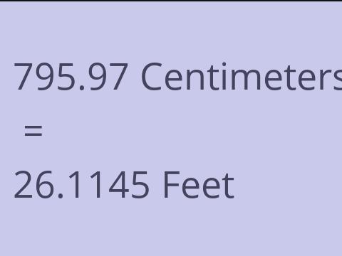 795.97 CM TO FEET