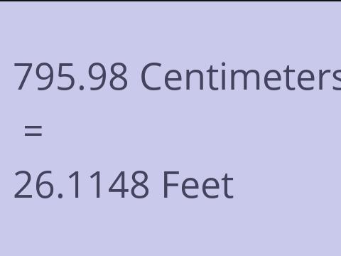 795.98 CM TO FEET