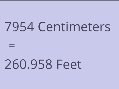 7954 CM TO FEET