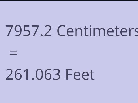 7957.2 CM TO FEET