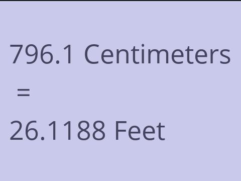 796.1 CM TO FEET