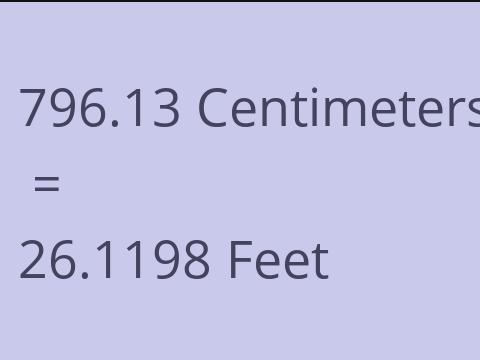 796.13 CM TO FEET