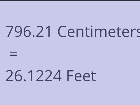 796.21 CM TO FEET