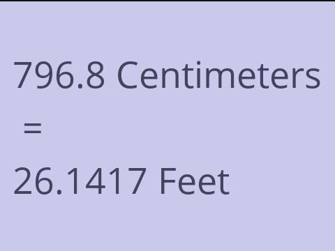 796.8 CM TO FEET