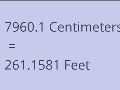 7960.1 CM TO FEET