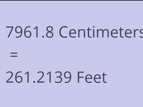 7961.8 CM TO FEET