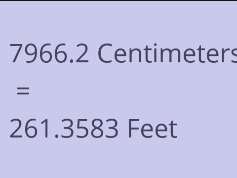 7966.2 CM TO FEET
