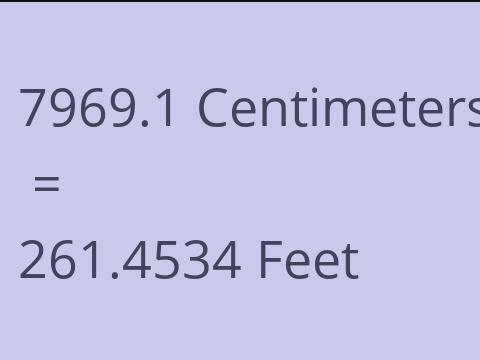 7969.1 CM TO FEET