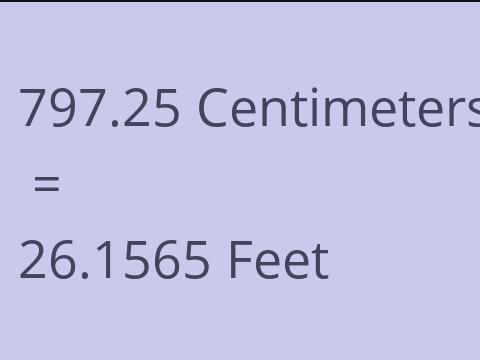 797.25 CM TO FEET