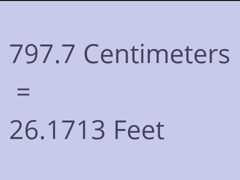 797.7 CM TO FEET