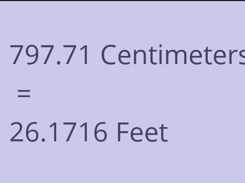 797.71 CM TO FEET