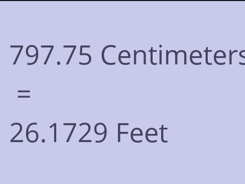 797.75 CM TO FEET