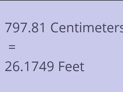 797.81 CM TO FEET