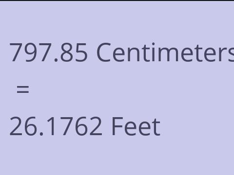 797.85 CM TO FEET