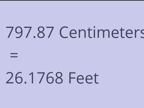 797.87 CM TO FEET