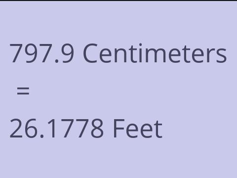 797.9 CM TO FEET