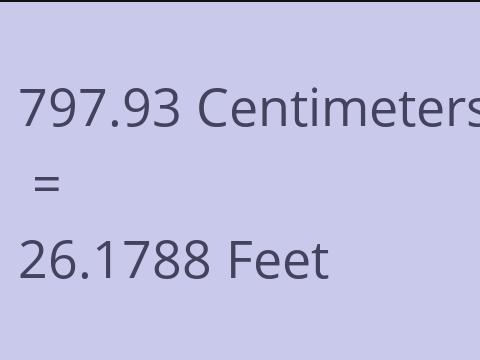 797.93 CM TO FEET