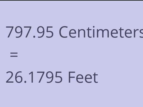 797.95 CM TO FEET