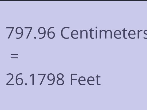 797.96 CM TO FEET