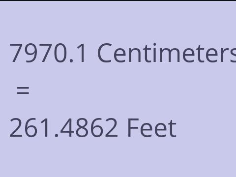 7970.1 CM TO FEET