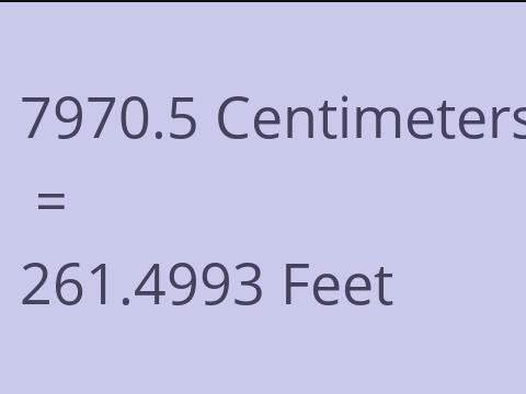 7970.5 CM TO FEET