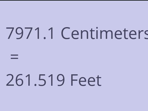 7971.1 CM TO FEET