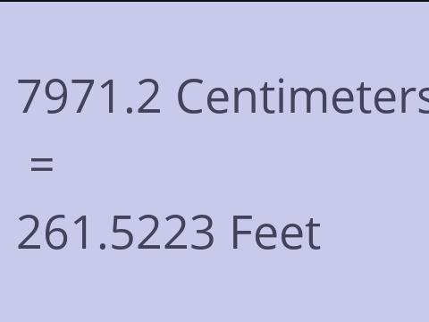 7971.2 CM TO FEET